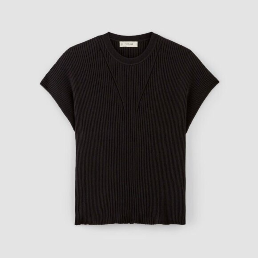 Everlane Cotton Knit Caftan Top in Black, Size Small